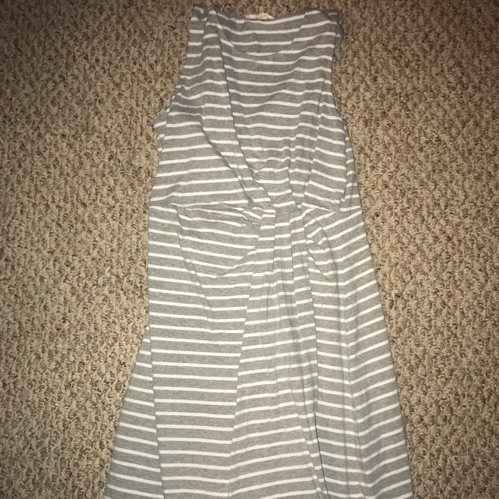 Stripped Knee Length Dress